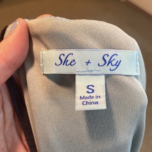 She + Sky Purple Ombré Dress/Beach Cover Up Size Small in Like New Condition - Picture 7 of 10